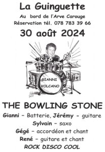 Affiche The Bowling Stone - Guinguette 30 Août 2024